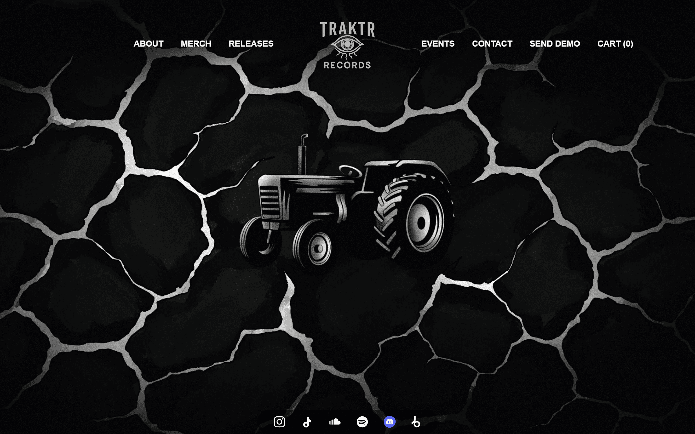 Traktr Records — website screenshot